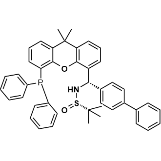 (S)-N-((S)-[1,1'-联苯]-4-基(5-(二苯基膦基)-9,9-二甲基-9H-黄原-4-基)甲基)-2-甲基丙烷-2-硫酰胺图片