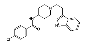 4-chloro-N-[1-[2-(1H-indol-3-yl)ethyl]piperidin-4-yl]benzamide结构式