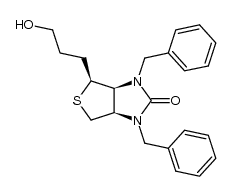 (3aS)-1,3-dibenzyl-4t-(3-hydroxy-propyl)-(3ar,6ac)-tetrahydro-thieno[3,4-d]imidazol-2-one Structure
