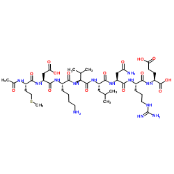 Ac-Met-Asp-Lys-Val-Leu-Asn-Arg-Glu-OH Structure