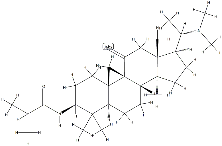 (20S)-20-(Dimethylamino)-4,4,14-trimethyl-3β-(2-methylpropanoylamino)-9,19-cyclo-5α-pregnan-11-one Structure