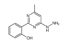 4-HYDRAZINO-2-(2-HYDROXYPHENYL)-6-METHYLPYRIMIDINE Structure