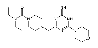 4-[(4-amino-6-morpholin-4-yl-1,3,5-triazin-2-yl)methyl]-N,N-diethylpiperazine-1-carboxamide Structure