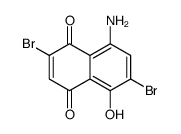 8-amino-2,6-dibromo-5-hydroxynaphthalene-1,4-dione结构式