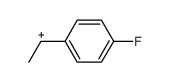 (p-fluorophenyl)methylcarbenium ion结构式