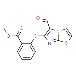 METHYL 2-[(5-FORMYLIMIDAZO[2,1-B][1,3]THIAZOL-6-YL)SULFANYL]BENZENECARBOXYLATE structure