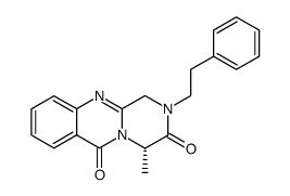 (4S)-4-methyl-2-phenethyl-2H-pyrazino[2,1-b]quinazoline-3,6(1H,4H)-dione结构式