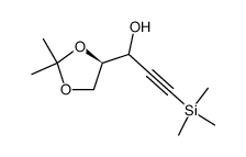 1-((R)-2,2-dimethyl-1,3-dioxolan-4-yl)-3-(trimethylsilyl)prop-2-yn-1-ol结构式