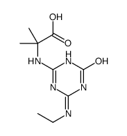 2-[N-[6-(Ethylamino)-1,4-dihydro-4-oxo-1,3,5-triazin-2-yl]amino]-2-methylpropionic acid结构式