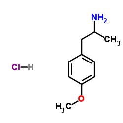 4-Methoxyamphetamine (hydrochloride) (exempt preparation)结构式