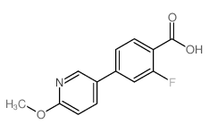 2-Fluoro-4-(6-methoxypyridin-3-yl)benzoic acid Structure