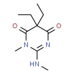 4,6(1H,5H)-Pyrimidinedione,5,5-diethyl-1-methyl-2-(methylamino)-(9CI)结构式