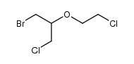 (β-bromo-β'-chloro-isopropyl)-(2-chloro-ethyl)-ether结构式