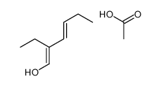 acetic acid,2-ethylhexa-1,3-dien-1-ol结构式