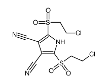 2,5-bis(2-chloroethylsulfonyl)-1H-pyrrole-3,4-dicarbonitrile结构式