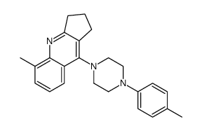 5-methyl-9-[4-(4-methylphenyl)piperazin-1-yl]-2,3-dihydro-1H-cyclopenta[b]quinoline结构式