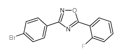 3-(4-溴苯基)-5-(2-氟苯基)-1,2,4-噁二唑结构式