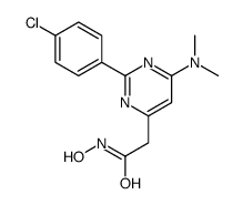 2-[2-(4-chlorophenyl)-6-(dimethylamino)pyrimidin-4-yl]-N-hydroxyacetamide结构式