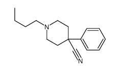 1-butyl-4-phenylpiperidine-4-carbonitrile结构式