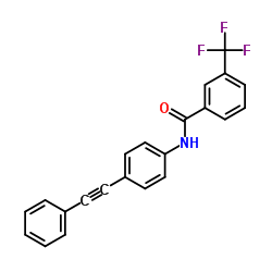 N-[4-(Phenylethynyl)phenyl]-3-(trifluoromethyl)benzamide结构式