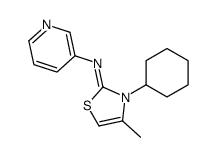 3-cyclohexyl-4-methyl-N-pyridin-3-yl-1,3-thiazol-2-imine Structure