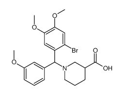1-[(2-bromo-4,5-dimethoxyphenyl)-(3-methoxyphenyl)methyl]piperidine-3-carboxylic acid Structure