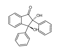 1.2c-dihydroxy-1r.2t-diphenyl-indanone-(3) Structure