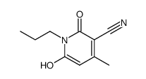 1,2-dihydro-6-hydroxy-4-methyl-2-oxo-1-propyl-3-Pyridinecarbonitrile 3-Pyridinecarbonitrile,1,2-dihydro-6-hydroxy-4-methyl-2-oxo-1-propyl-结构式