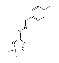 4-methyl-benzaldehyde (Ξ)-((Z)-5,5-dimethyl-5H-[1,3,4]oxadiazol-2-ylidene)-hydrazone Structure