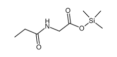 N-(1-Oxopropyl)glycine trimethylsilyl ester结构式