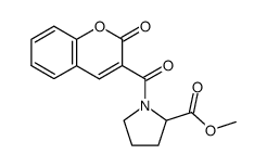 N-(3-Cumarinylcarbonyl)-L-prolin-methylester结构式