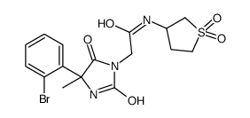 2-[4-(2-bromophenyl)-4-methyl-2,5-dioxoimidazolidin-1-yl]-N-(1,1-dioxothiolan-3-yl)acetamide Structure