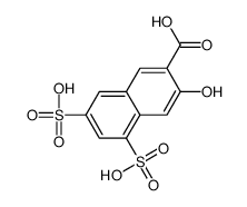3-hydroxy-5,7-disulfonaphthalene-2-carboxylic acid结构式