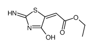ethyl 2-(2-amino-4-oxo-1,3-thiazol-5-ylidene)acetate结构式