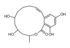 (2Z)-7,9,15,17-tetrahydroxy-11-methyl-12-oxabicyclo[12.4.0]octadeca-1(14),2,15,17-tetraen-13-one结构式
