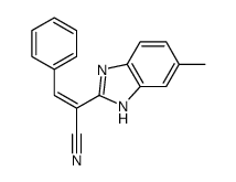 (E)-2-(6-methyl-1H-benzimidazol-2-yl)-3-phenylprop-2-enenitrile结构式
