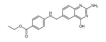 4-[(2-amino-4-oxo-3,4-dihydro-quinazolin-6-ylmethyl)-amino]-benzoic acid ethyl ester Structure
