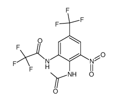 N-(2-Acetylamino-3-nitro-5-trifluoromethyl-phenyl)-2,2,2-trifluoro-acetamide Structure