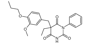 5-ethyl-5-(3-methoxy-4-propoxy-benzyl)-1-phenyl-pyrimidine-2,4,6-trione Structure