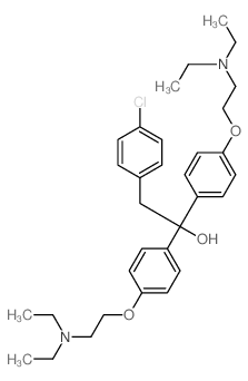 Benzeneethanol,4-chloro-a,a-bis[4-[2-(diethylamino)ethoxy]phenyl]-结构式