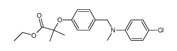 ethyl 2-[4-{N-(4-chlorophenyl)-N-methylaminomethyl}phenoxy]-2-methylpropionate Structure