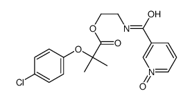 2-{[(1-Oxido-3-pyridinyl)carbonyl]amino}ethyl 2-(4-chlorophenoxy) -2-methylpropanoate Structure