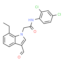 1H-Indole-1-acetamide,N-(2,4-dichlorophenyl)-7-ethyl-3-formyl-(9CI) picture