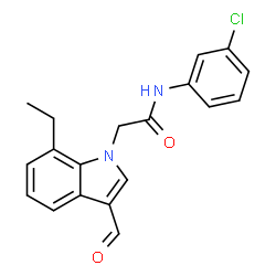 1H-Indole-1-acetamide,N-(3-chlorophenyl)-7-ethyl-3-formyl-(9CI) structure