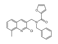 2-Furancarboxamide,N-[(2-chloro-8-methyl-3-quinolinyl)methyl]-N-(phenylmethyl)-(9CI)结构式