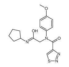 1,2,3-Thiadiazole-4-carboxamide,N-[2-(cyclopentylamino)-2-oxoethyl]-N-(4-methoxyphenyl)-(9CI) structure