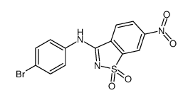 N-(4-bromophenyl)-6-nitro-1,1-dioxo-1,2-benzothiazol-3-amine Structure