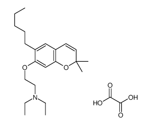 2-(2,2-dimethyl-6-pentylchromen-7-yl)oxyethyl-diethylazanium,2-hydroxy-2-oxoacetate Structure