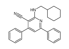2-(cyclohexylmethylamino)-4,6-diphenylpyridine-3-carbonitrile Structure