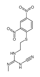 1-cyano-3-[2-(2,4-dinitrophenyl)sulfanylethyl]-2-methylguanidine Structure